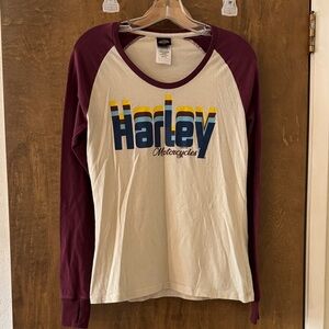 Harley-Davidson Cream and Burgundy Retro-Style Apparel